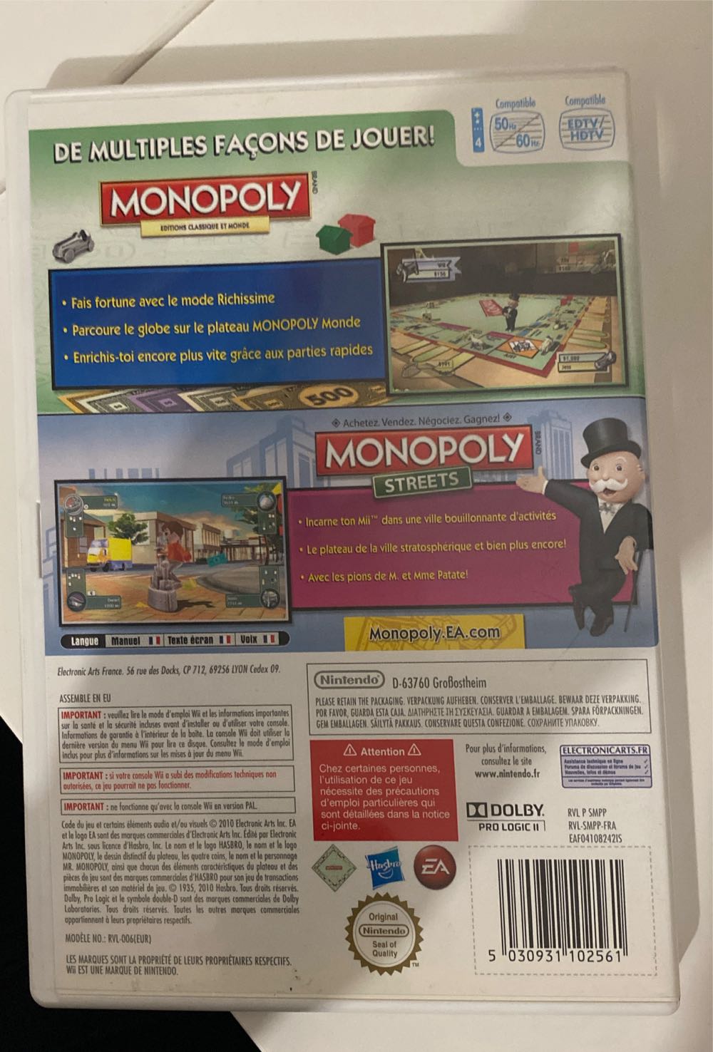 Monopoly Collection - Nintendo Wii (4) video game collectible [Barcode 5030931102561] - Main Image 2
