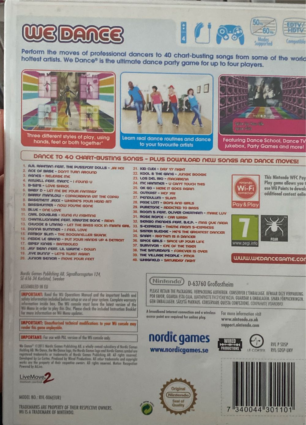 We Dance - Nintendo Wii (Nordic Games) video game collectible [Barcode 7340044301101] - Main Image 2