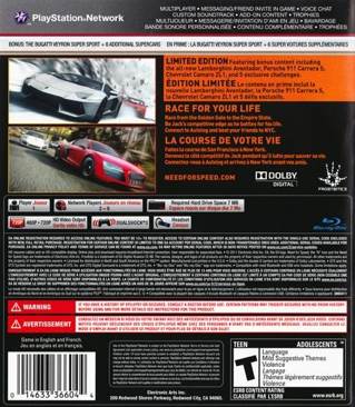 Need for Speed: The Run - Limited Edition - Sony PlayStation 3 (PS3) (Electronic Arts - 1) video game collectible [Barcode 014633366044] - Main Image 2