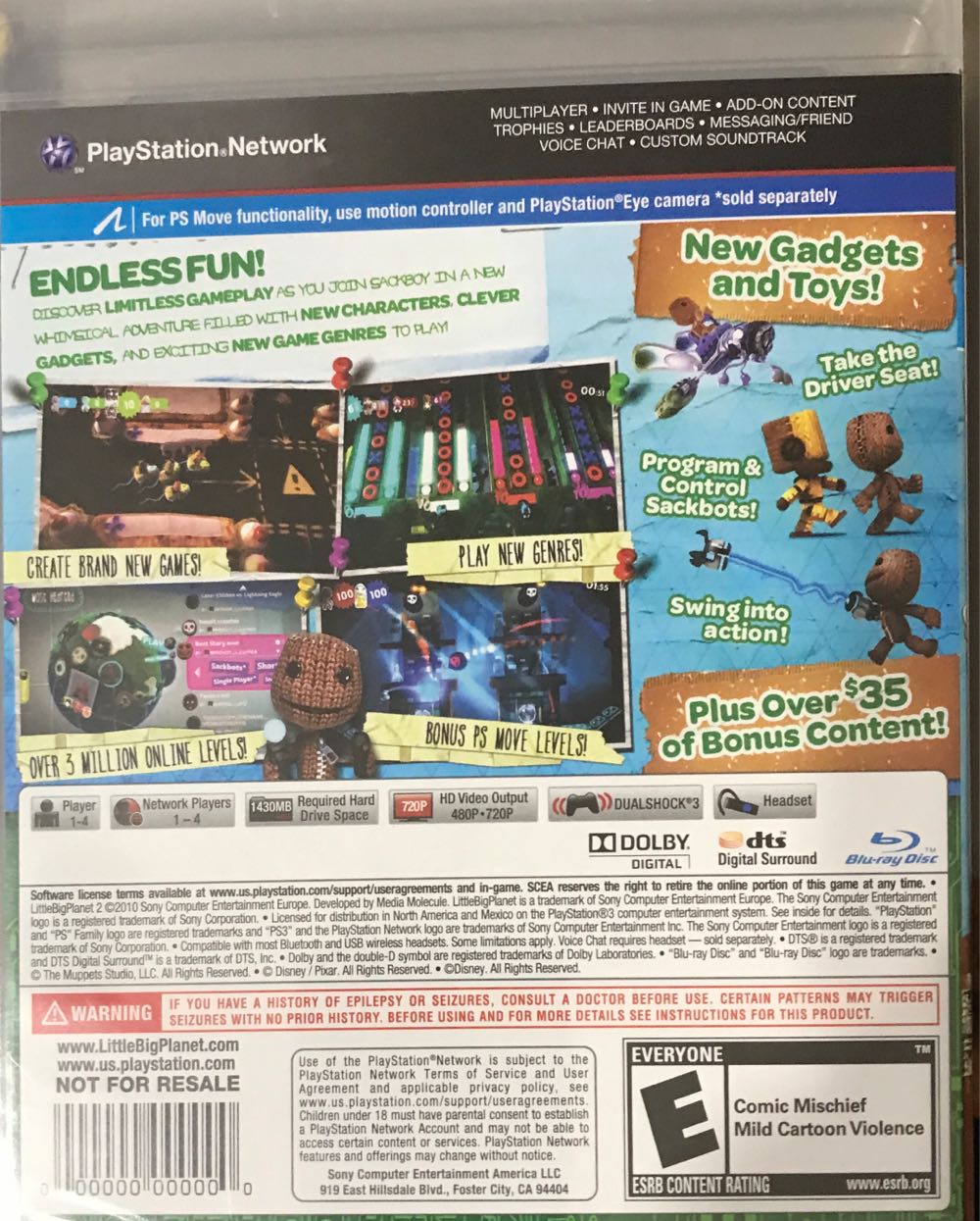 Little Big Planet 2 SPECIAL EDITION - Sony PlayStation 3 (PS3) (Sony Computer Entertainment America Inc.) video game collectible - Main Image 2