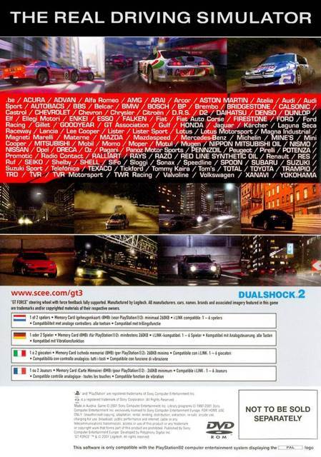 Gran Turismo 3: A-spec Platinum - Sony PlayStation 2 (PS2) (Sony Computer Entertainment - 2) video game collectible [Barcode 711719347521] - Main Image 2