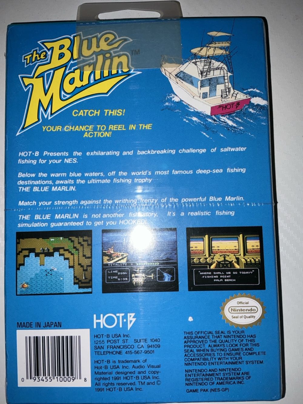 The Blue Marlin - Nintendo Entertainment System (NES) (Hot-B - 1) video game collectible - Main Image 2