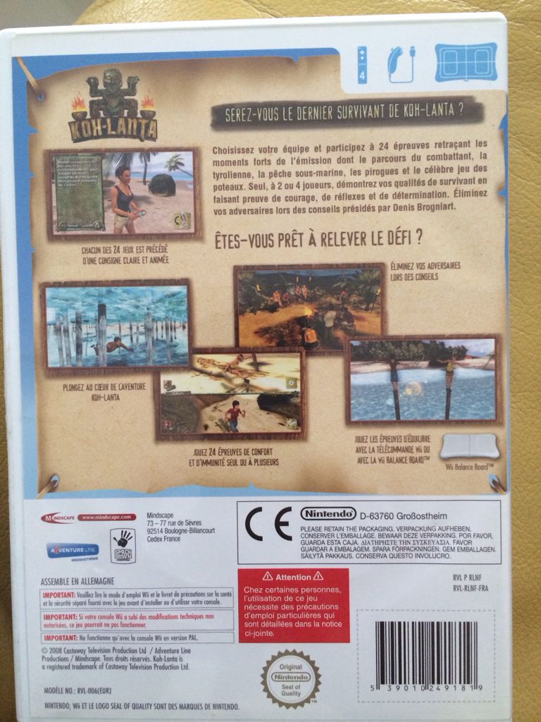 Koh Lanta - Nintendo Wii (Mindscape) video game collectible [Barcode 052280000089] - Main Image 2