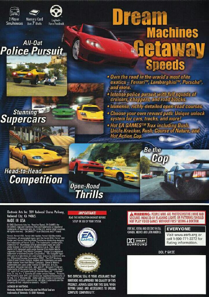 Need For Speed: Hot Pursuit 2 - Nintendo GameCube (Electronic Arts/EA Games - 2) video game collectible [Barcode 014633145342] - Main Image 2