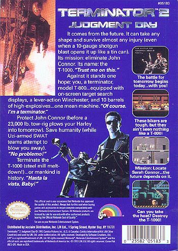 T2 Terminator 2: Judgment Day - Nintendo Entertainment System (NES) (LJN - 1) video game collectible - Main Image 2