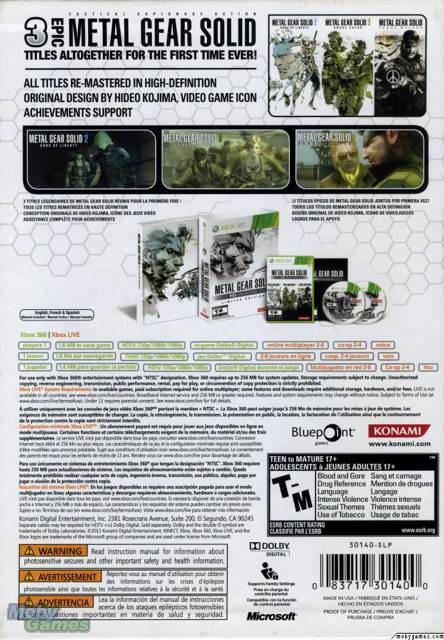 Metal Gear Solid HD Collection - Microsoft Xbox 360 (Konami - 1) video game collectible [Barcode 4012927036433] - Main Image 2