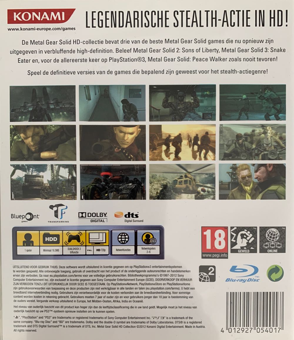 Metal Gear Solid: HD Collection - Sony PlayStation 3 (PS3) (Konami - 1) video game collectible [Barcode 4012927054017] - Main Image 2