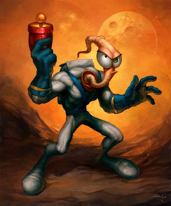 Earthworm Jim HD - Microsoft Xbox 360 (Gameloft - 1) video game collectible - Main Image 2