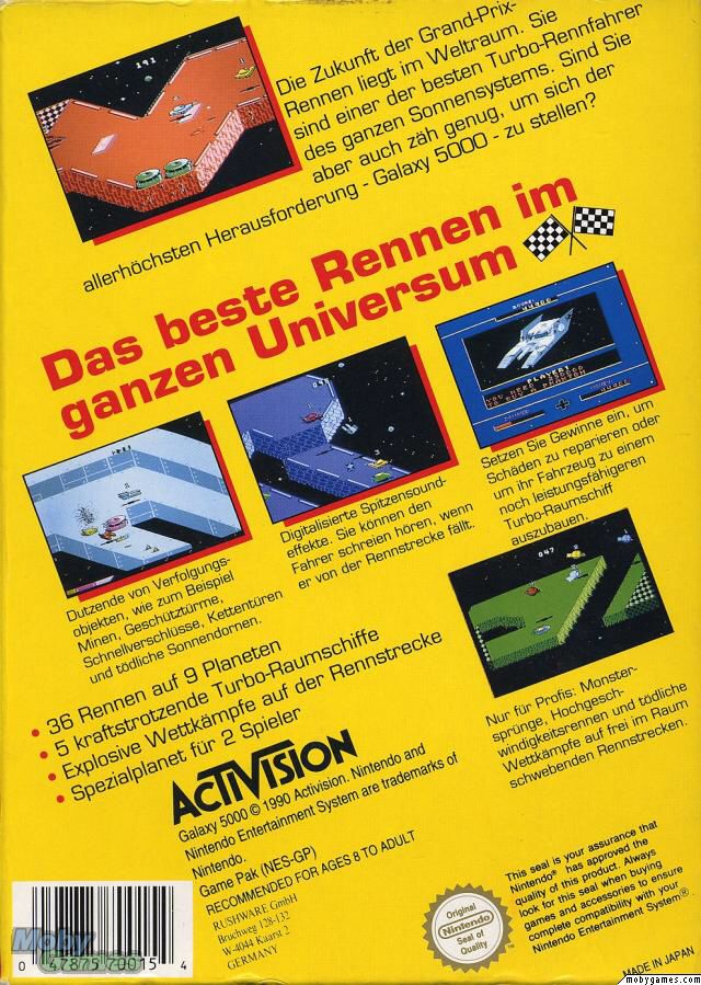 Galaxy 5000 - Nintendo Entertainment System (NES) video game collectible - Main Image 2