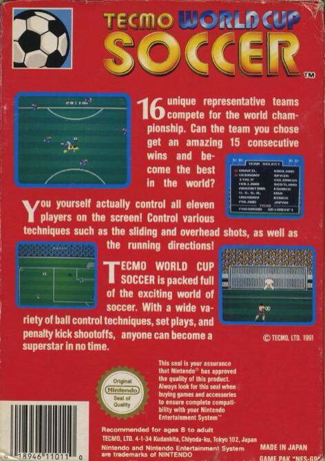 Tecmo World Cup Soccer - Nintendo Entertainment System (NES) (Tecmo) video game collectible - Main Image 2