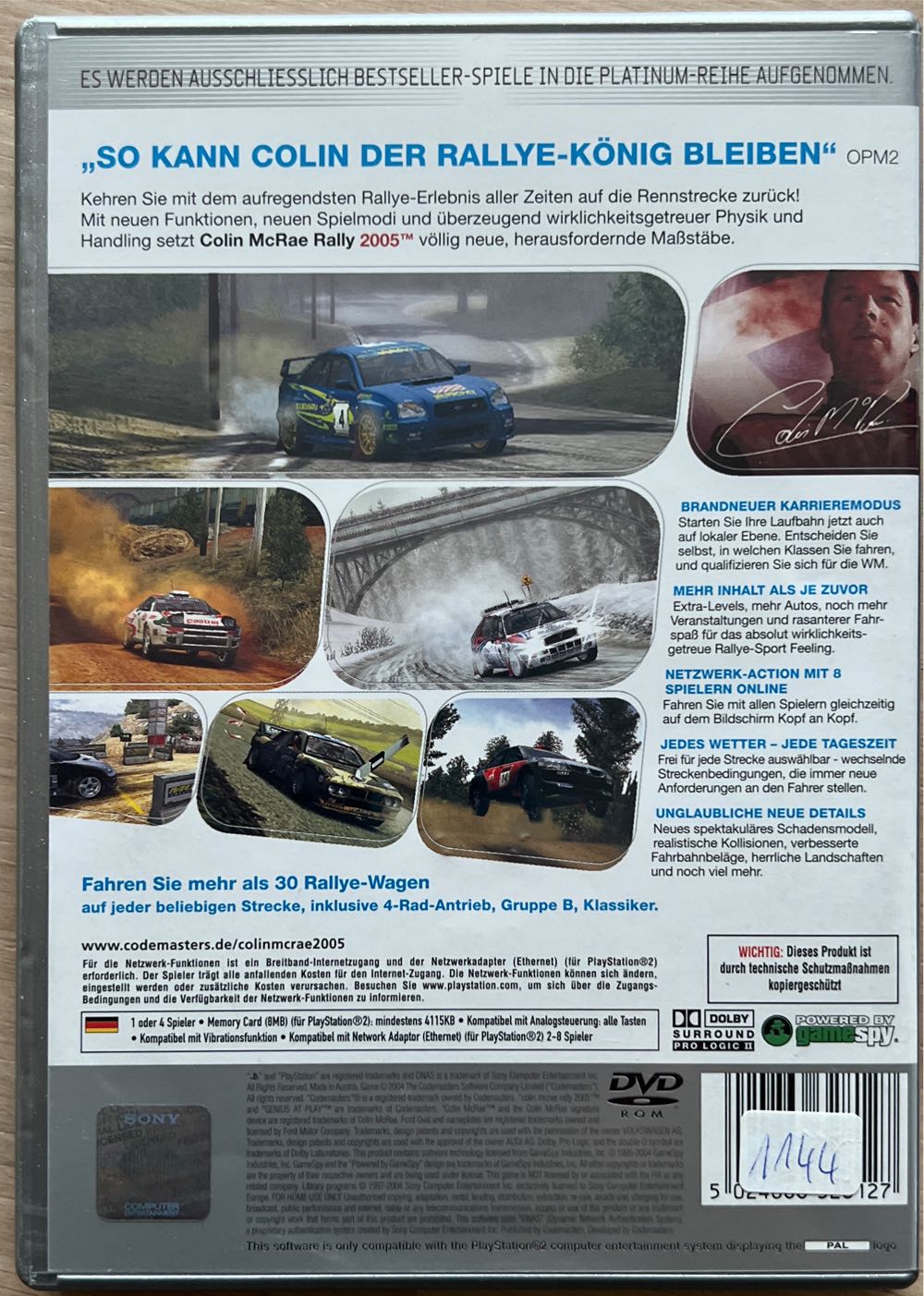 Colin McRae Rally 2005 - Sony PlayStation 2 (PS2) (Codemasters - 1) video game collectible [Barcode 5024866328127] - Main Image 2