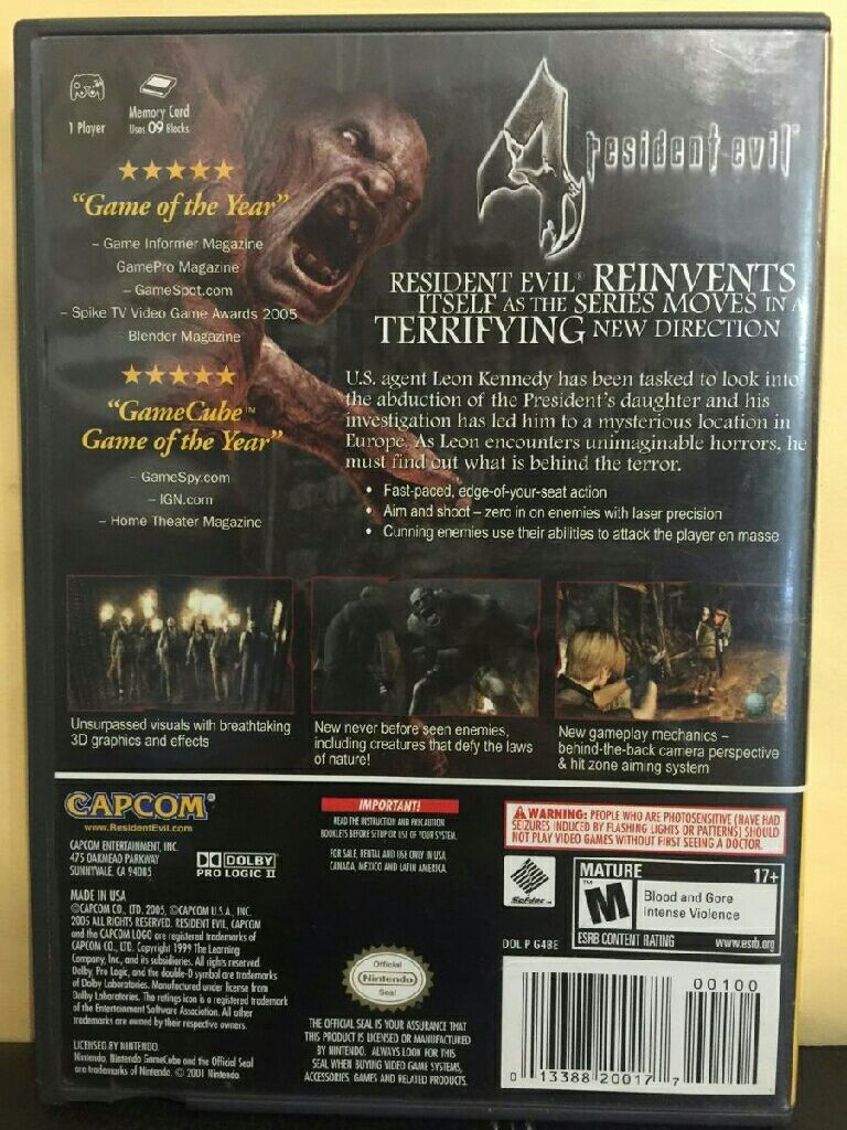 Resident Evil 4 - Nintendo GameCube (Nintendo Europa - 1) video game collectible [Barcode 045496200176] - Main Image 2