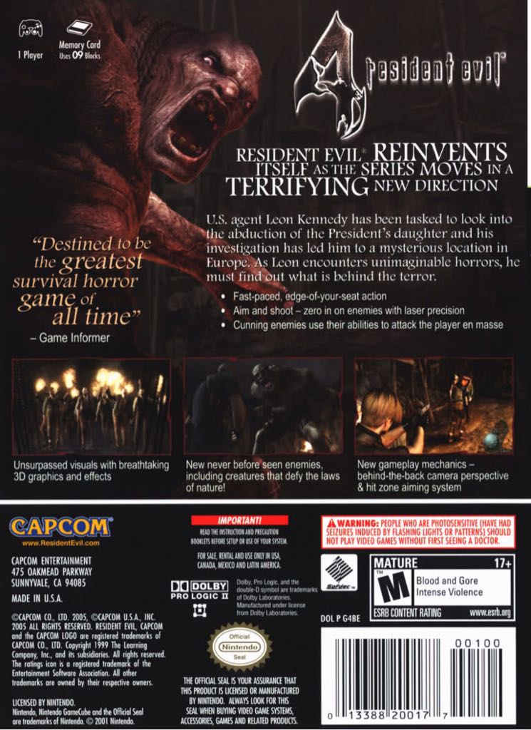 Resident Evil 4 - Sony PlayStation Network (PSN) (Capcom - 1) video game collectible [Barcode 5030931047718] - Main Image 2