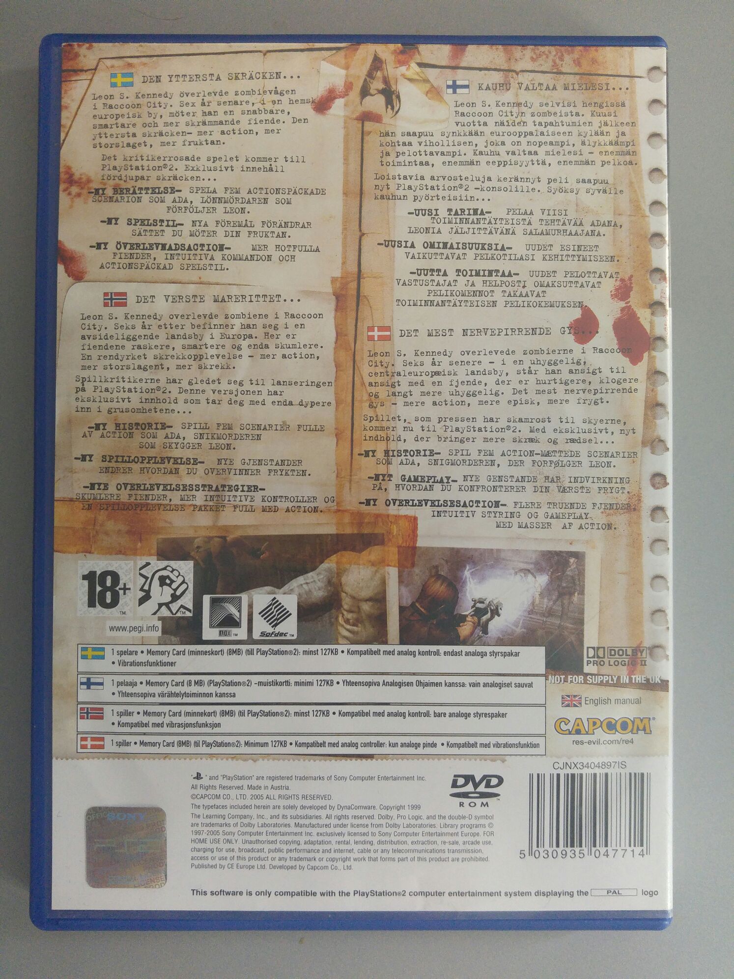 Resident Evil 4 - Sony PlayStation 2 (PS2) (Capcom - 1) video game collectible [Barcode 5030935047714] - Main Image 2