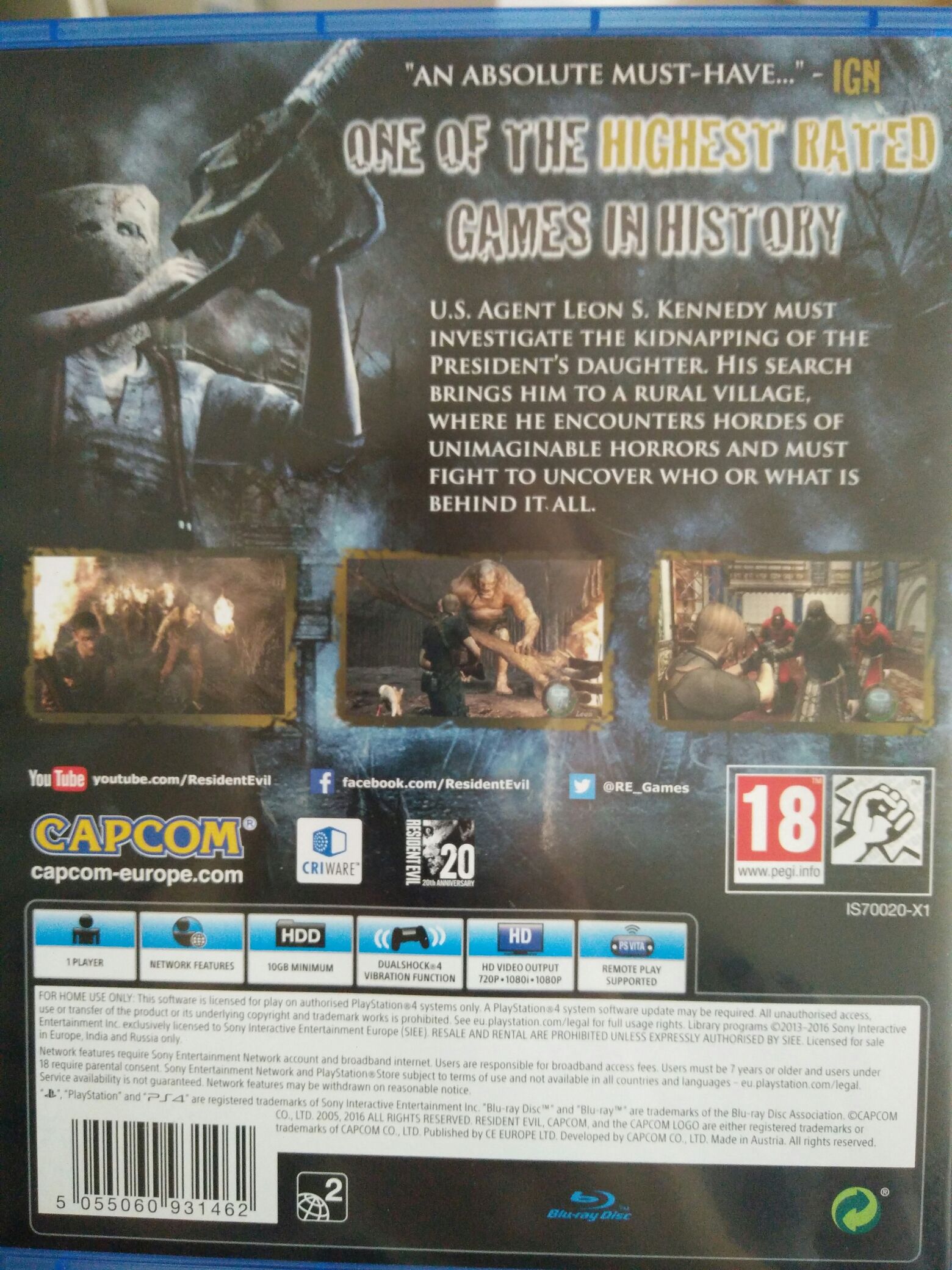 Resident Evil 4 - Sony PlayStation 4 (PS4) (Capcom - 1) video game collectible [Barcode 5055060931462] - Main Image 2