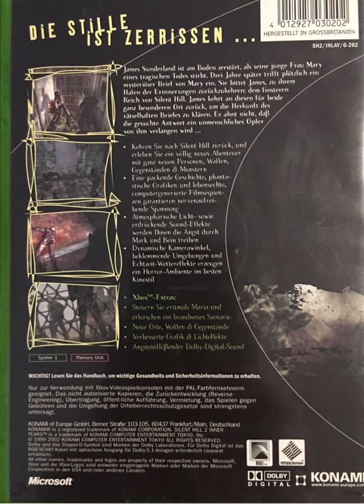 Silent Hill 2 - Microsoft Xbox (Konami - 1) video game collectible [Barcode 4012927030202] - Main Image 2