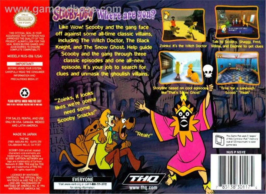 Scooby-Doo! Classic Creep Capers - Nintendo 64 (N64) video game collectible - Main Image 2