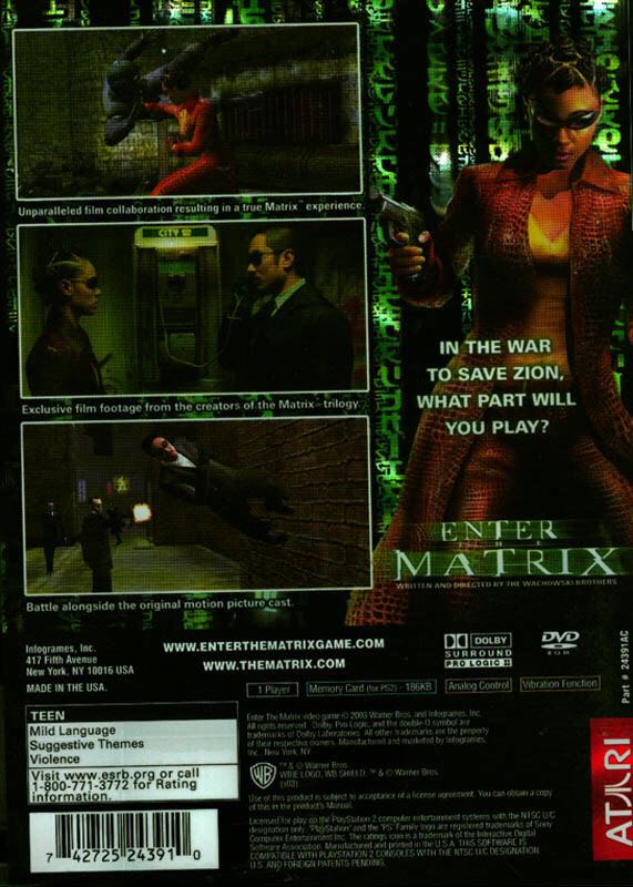 Enter The Matrix - Nintendo GameCube (Atari - 1) video game collectible [Barcode 3546430105306] - Main Image 2