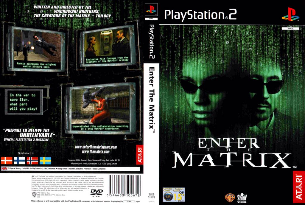 Enter The Matrix - Sony PlayStation 2 (PS2) (WB Games - 1) video game collectible [Barcode 3546430105696] - Main Image 2
