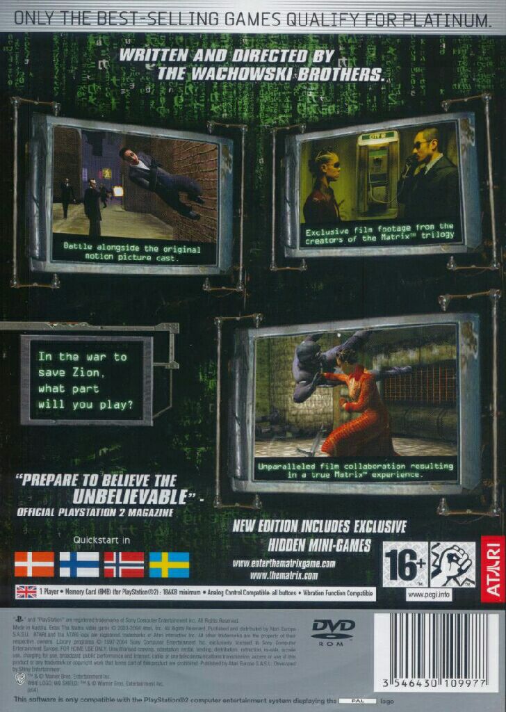Enter The Matrix - Sony PlayStation 2 (PS2) (Infogames - 1) video game collectible [Barcode 3546430106747] - Main Image 2