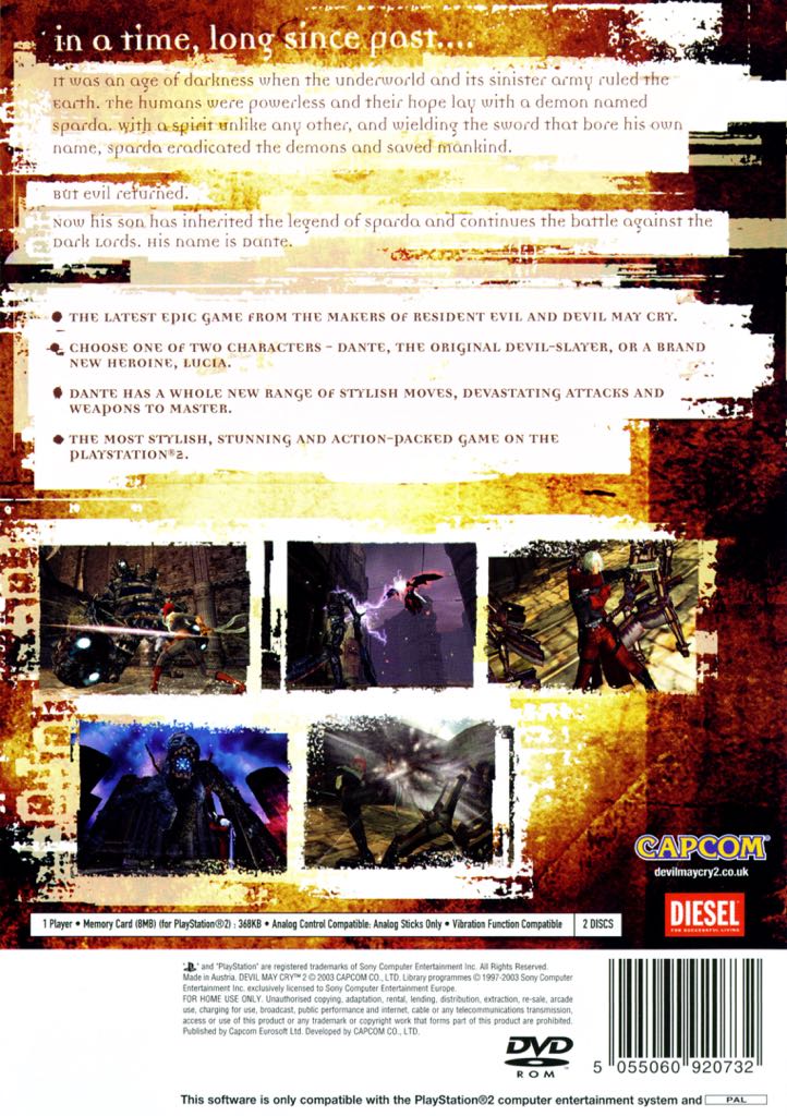 Devil May Cry 2 - Sony PlayStation 2 (PS2) (Capcom - 1) video game collectible [Barcode 5055060920787] - Main Image 2