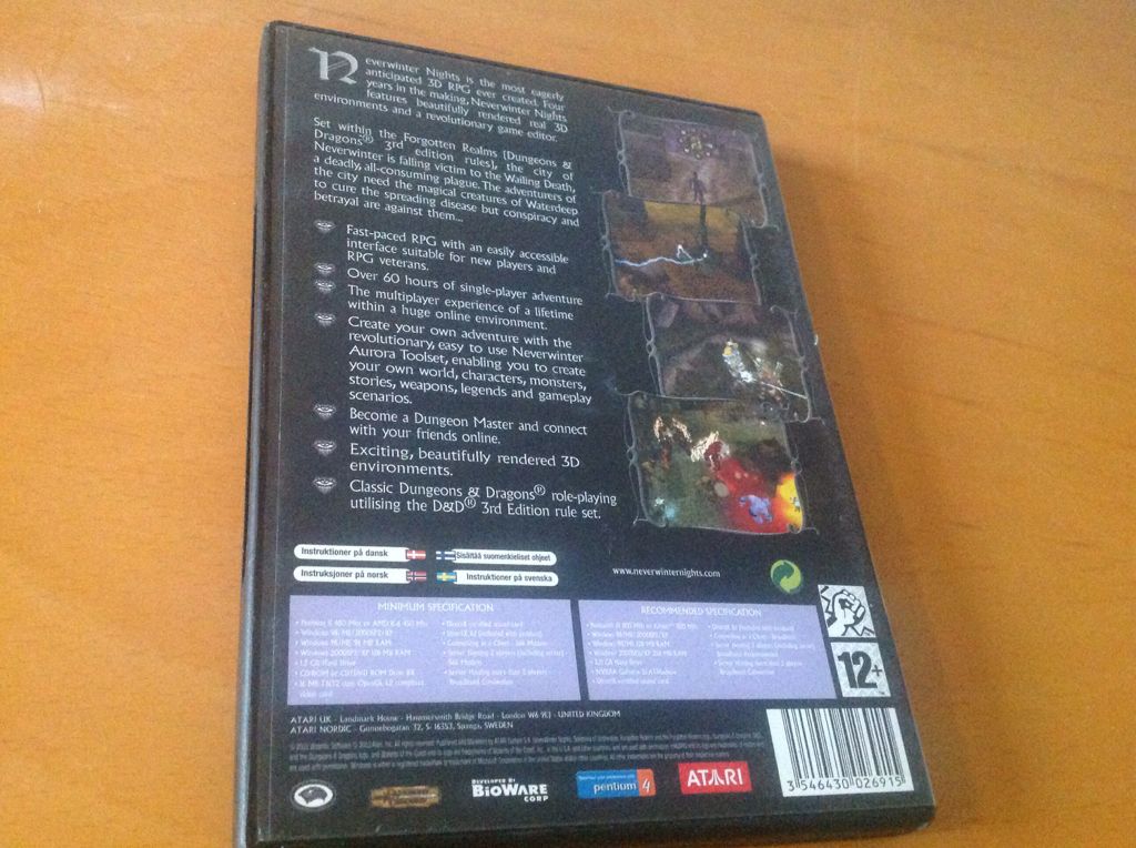 Neverwinter Nights - PC (Atari - 40) video game collectible [Barcode 3546430026915] - Main Image 2
