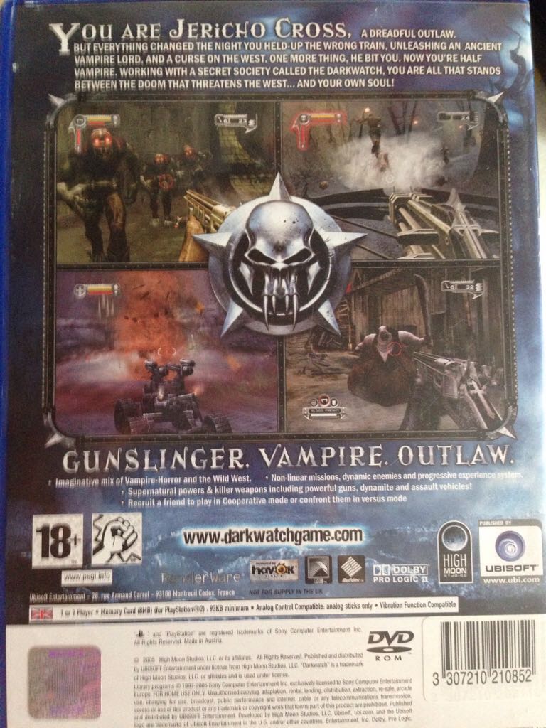 Darkwatch - Sony PlayStation 2 (PS2) (High Moon Studios - 1) video game collectible [Barcode 3307210210852] - Main Image 2