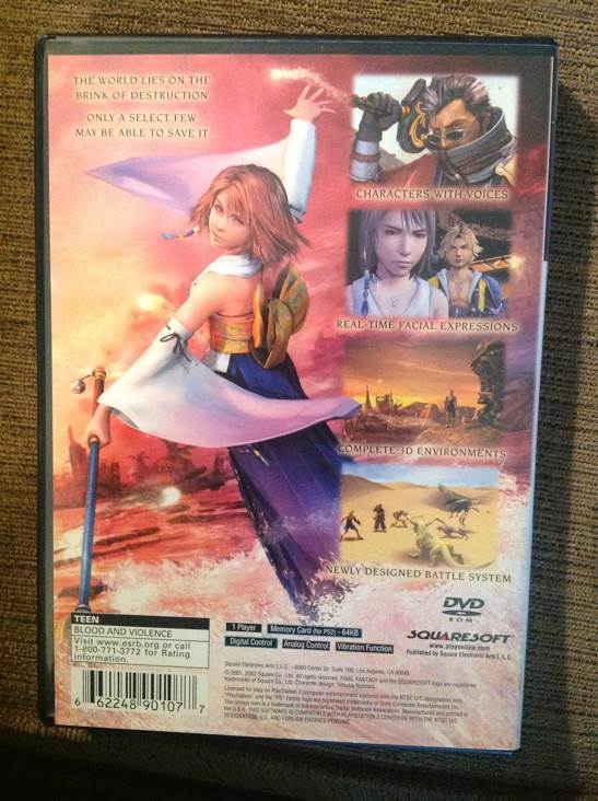 Final Fantasy X - Sony PlayStation 2 (PS2) (SquareSoft - 1) video game collectible [Barcode 662248901077] - Main Image 2