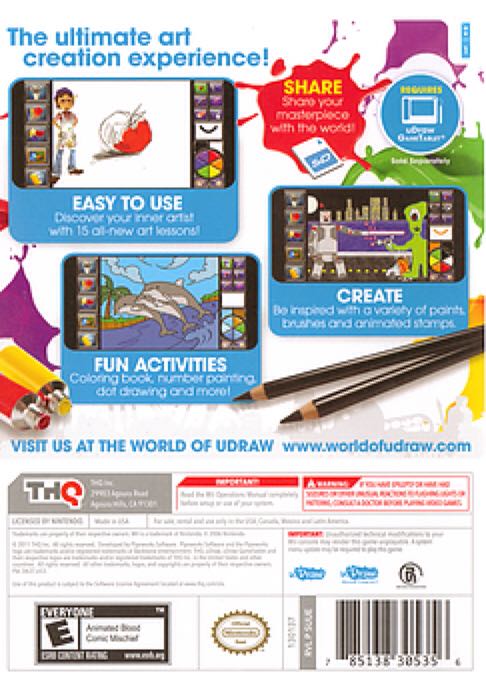 uDraw Studio Instant Artist - Nintendo Wii (Nintendo - 1) video game collectible [Barcode 785138305509] - Main Image 2