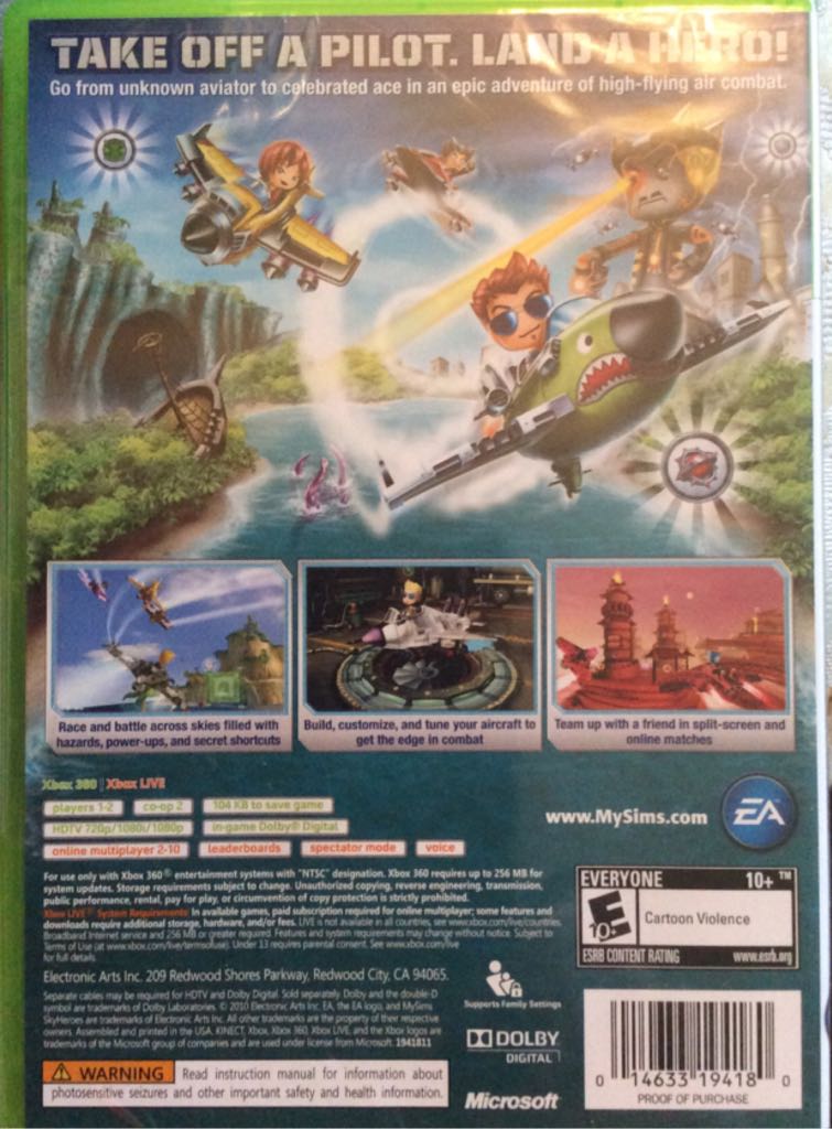MySims: Sky Heroes - Microsoft Xbox 360 ((EA) Electronic Arts - 1-2) video game collectible [Barcode 014633194180] - Main Image 2