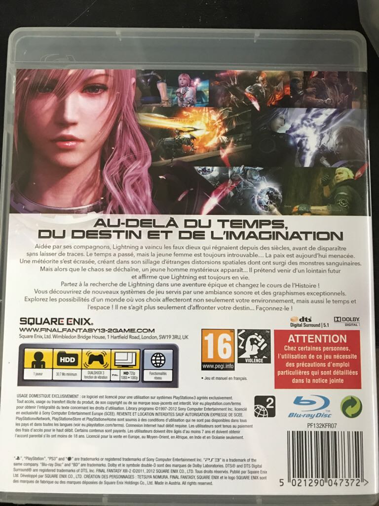 Final Fantasy XIII-2 PS3 - Sony PlayStation 3 (PS3) (Square Enix - 1) video game collectible [Barcode 5021290047372] - Main Image 2