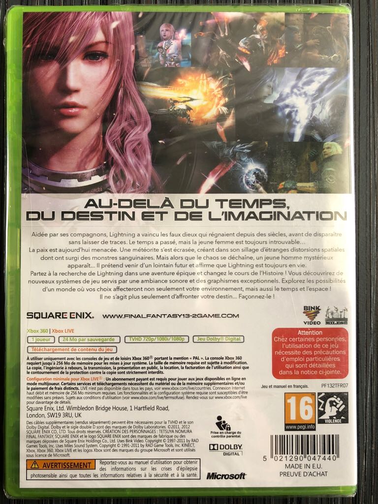 Final Fantasy XIII-2 - Microsoft Xbox 360 (Square Enix - 1) video game collectible [Barcode 5021290047440] - Main Image 2