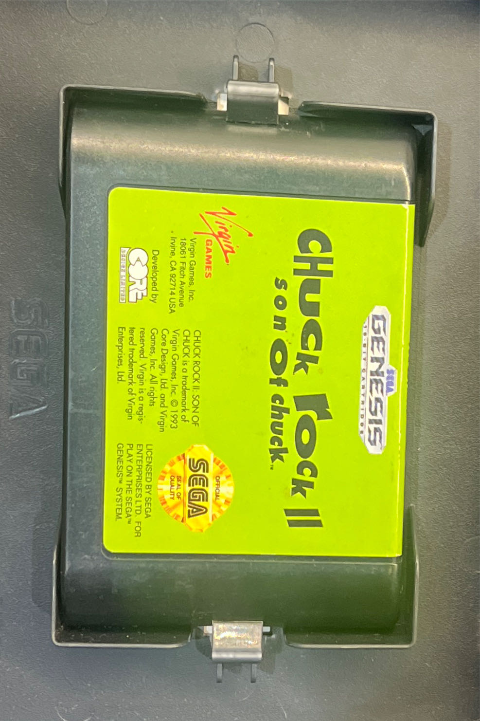 Chuck Rock II: Son Of Chuck - Sega Genesis (Mega Drive) (Virgin - 1) video game collectible [Barcode 052145820142] - Main Image 4