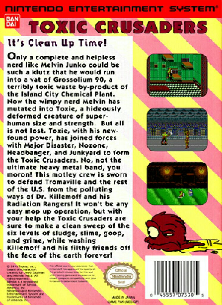 Toxic Crusaders - Nintendo Entertainment System (NES) video game collectible - Main Image 2