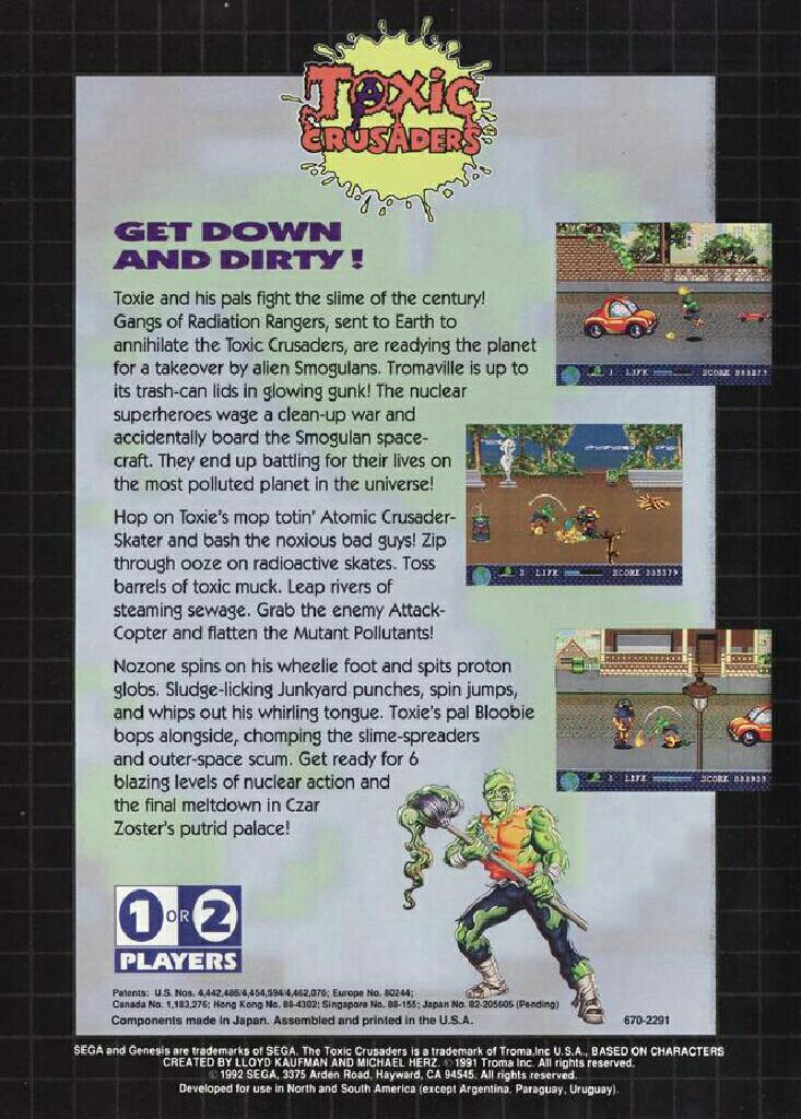 Toxic Crusaders - Nintendo Entertainment System (NES) (1) video game collectible - Main Image 2