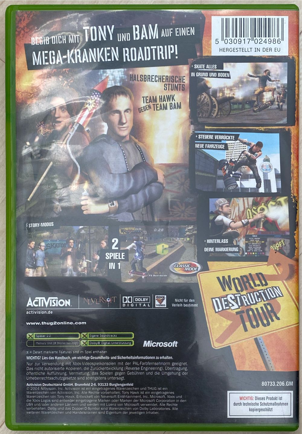Tony Hawk’s Underground 2 - Microsoft Xbox (Activision) video game collectible [Barcode 5030917024986] - Main Image 3