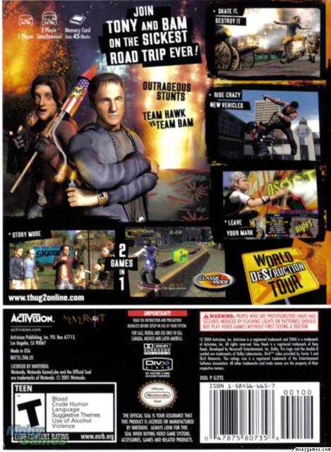 Tony Hawk’s Underground 2 - Nintendo GameCube (Activision - 2) video game collectible [Barcode 5030917025792] - Main Image 2