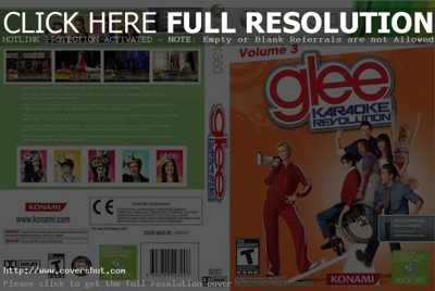 Glee: Karaoke Revolution Volume 3 - Microsoft Xbox 360 (Konami) video game collectible [Barcode 083717301448] - Main Image 2