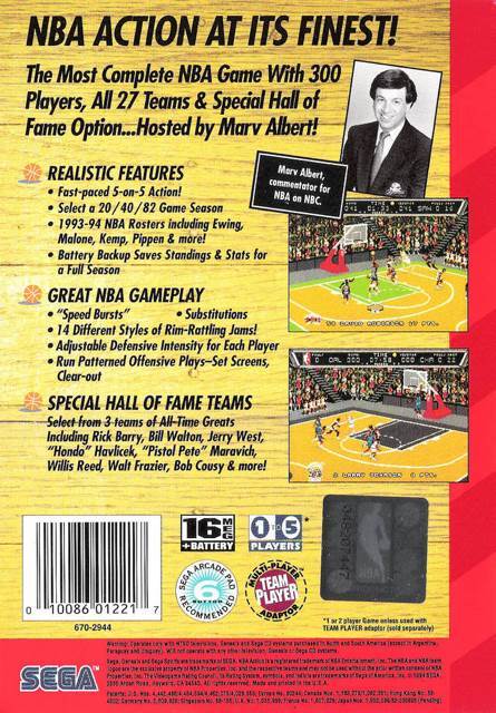 NBA Showdown ’94 - Sega Mega Drive video game collectible - Main Image 2