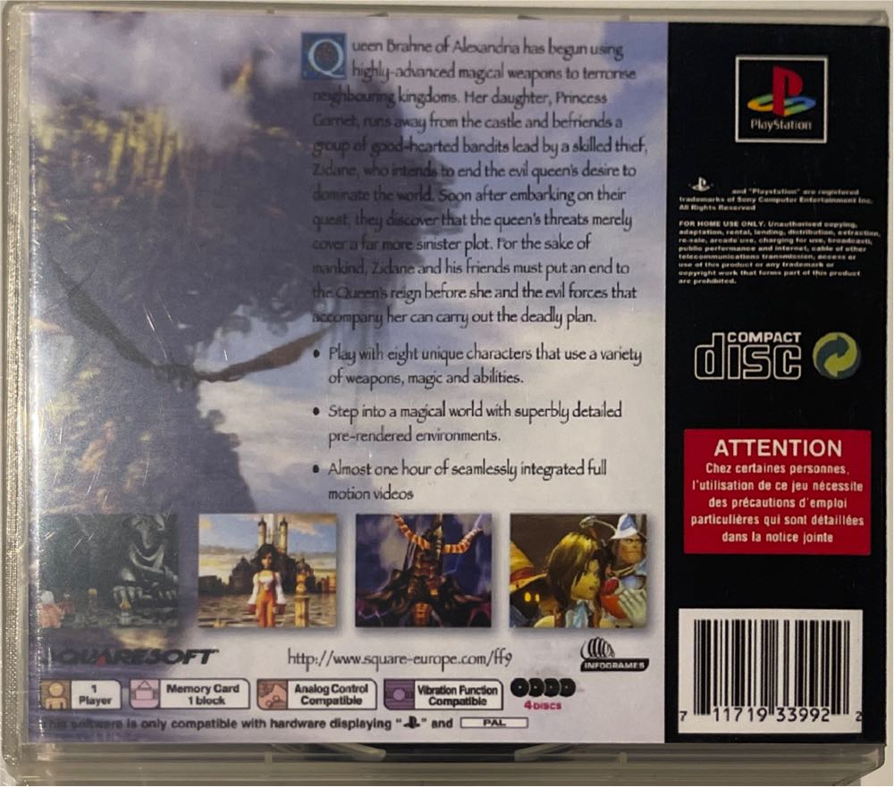 Final Fantasy VI - Sony PlayStation (SquareSoft - 1) video game collectible [Barcode 711719339922] - Main Image 2