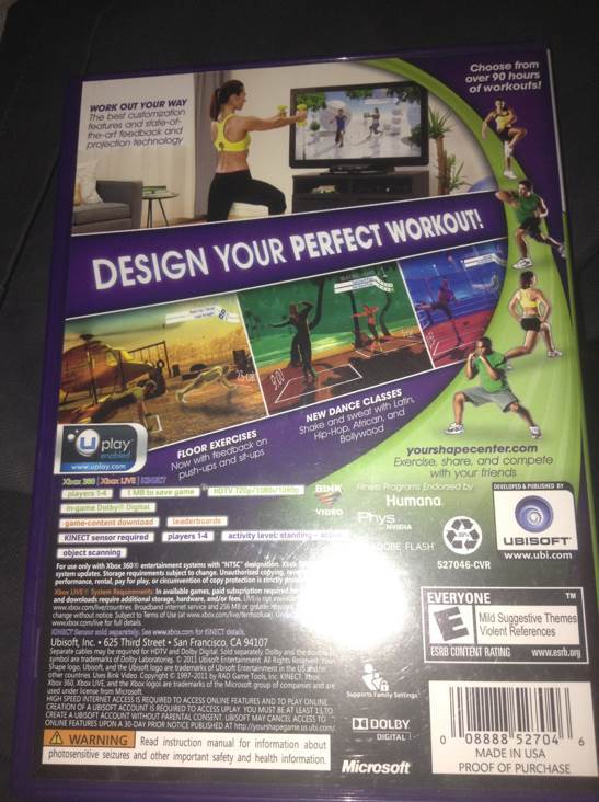 Yourshape Fitness Evolved 2012 - Microsoft Xbox 360 video game collectible [Barcode 008222527046] - Main Image 2