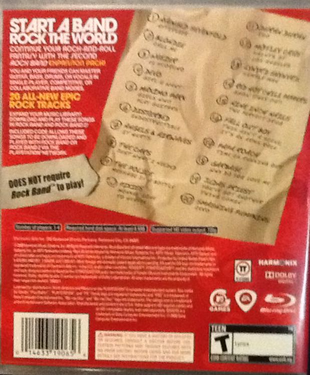 Rock Band: Track Pack Vol. 2 - Sony PlayStation 3 (PS3) (MTV - 4) video game collectible [Barcode 014633190656] - Main Image 2