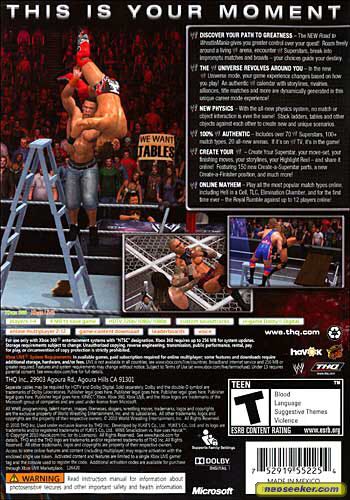 WWE Smackdown Vs Raw 2011 - Microsoft Xbox 360 (12) video game collectible [Barcode 4005209141468] - Main Image 2