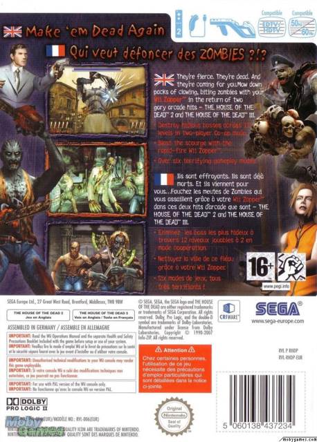 House Of The Dead 2 & 3: Return, The - Nintendo Wii (Nintendo - 2) video game collectible [Barcode 03217375] - Main Image 2
