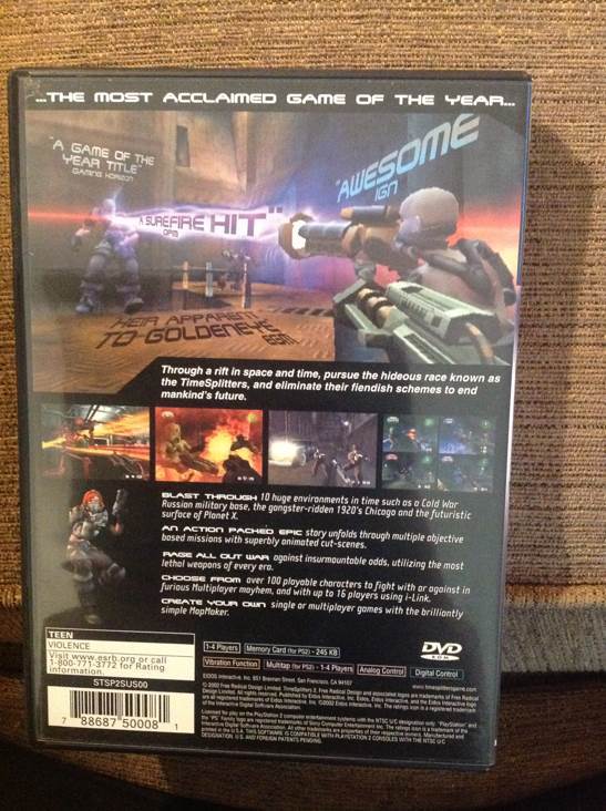 Time Splitters 2 - Sony PlayStation 2 (PS2) (Eidos Interactive - 4) video game collectible [Barcode 788687500081] - Main Image 2
