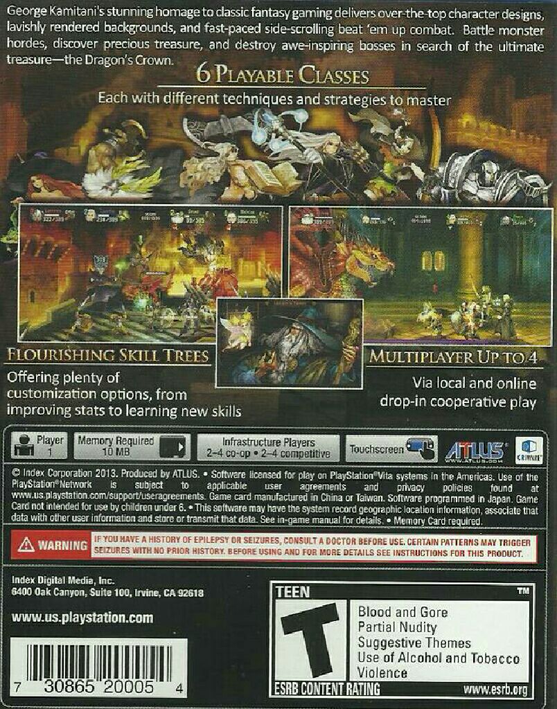 Dragons Crown - Sony PlayStation 3 (PS3) (Atlus - 2-4 Co-op) video game collectible [Barcode 0813633013138] - Main Image 2
