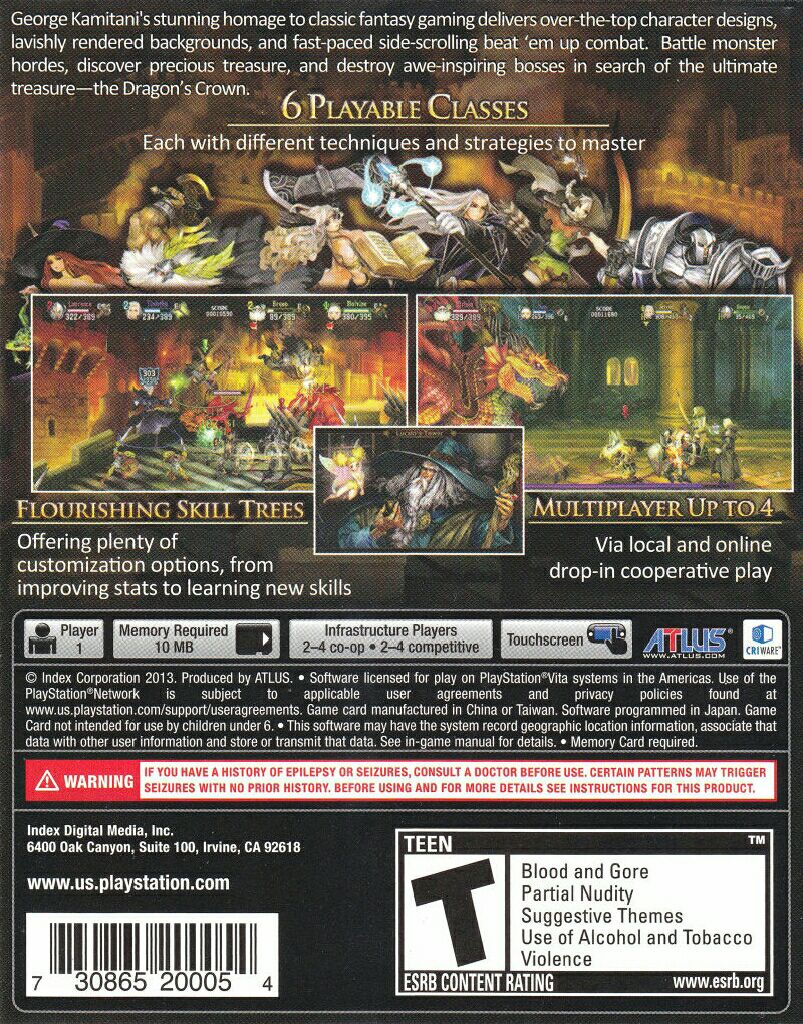 Dragon’s Crown - Sony PlayStation Vita (PS Vita) (Atlus - 1) video game collectible - Main Image 2