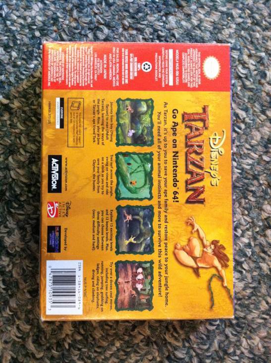 Disney’s Tarzan - Nintendo 64 (N64) (Activision - 1) video game collectible [Barcode 047875109353] - Main Image 2