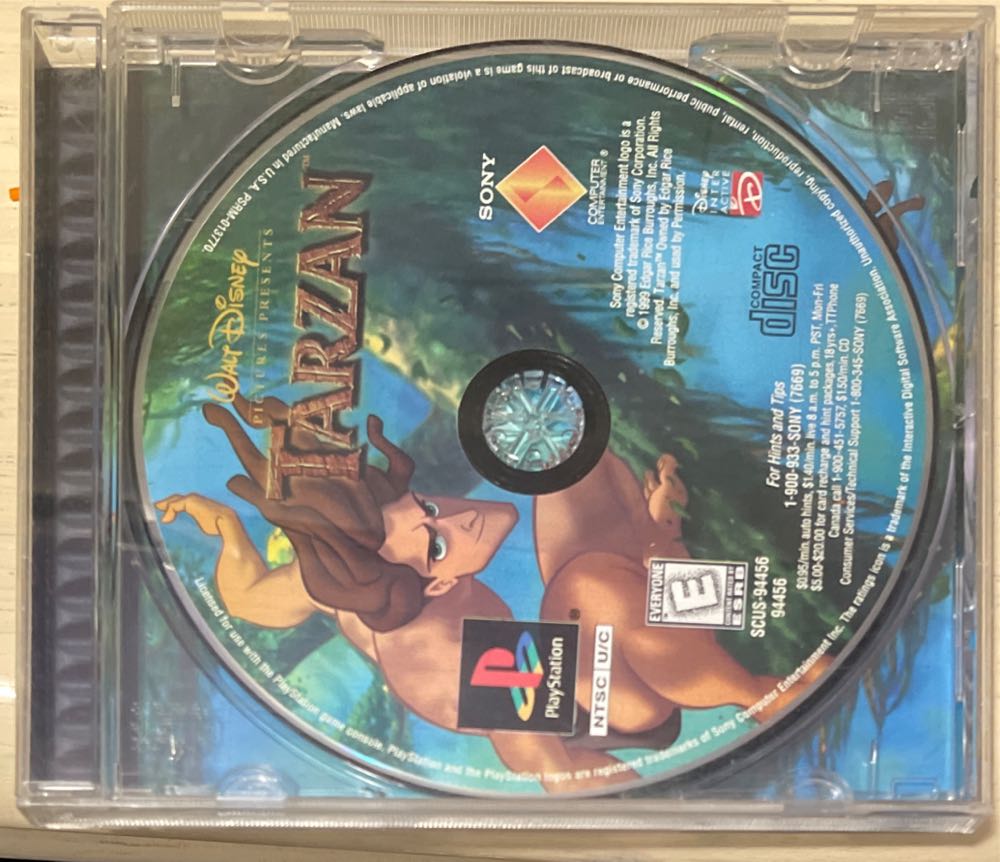 Tarzan - Sony PlayStation (Sony Computer Entertainment - 1) video game collectible [Barcode 711719445623] - Main Image 3