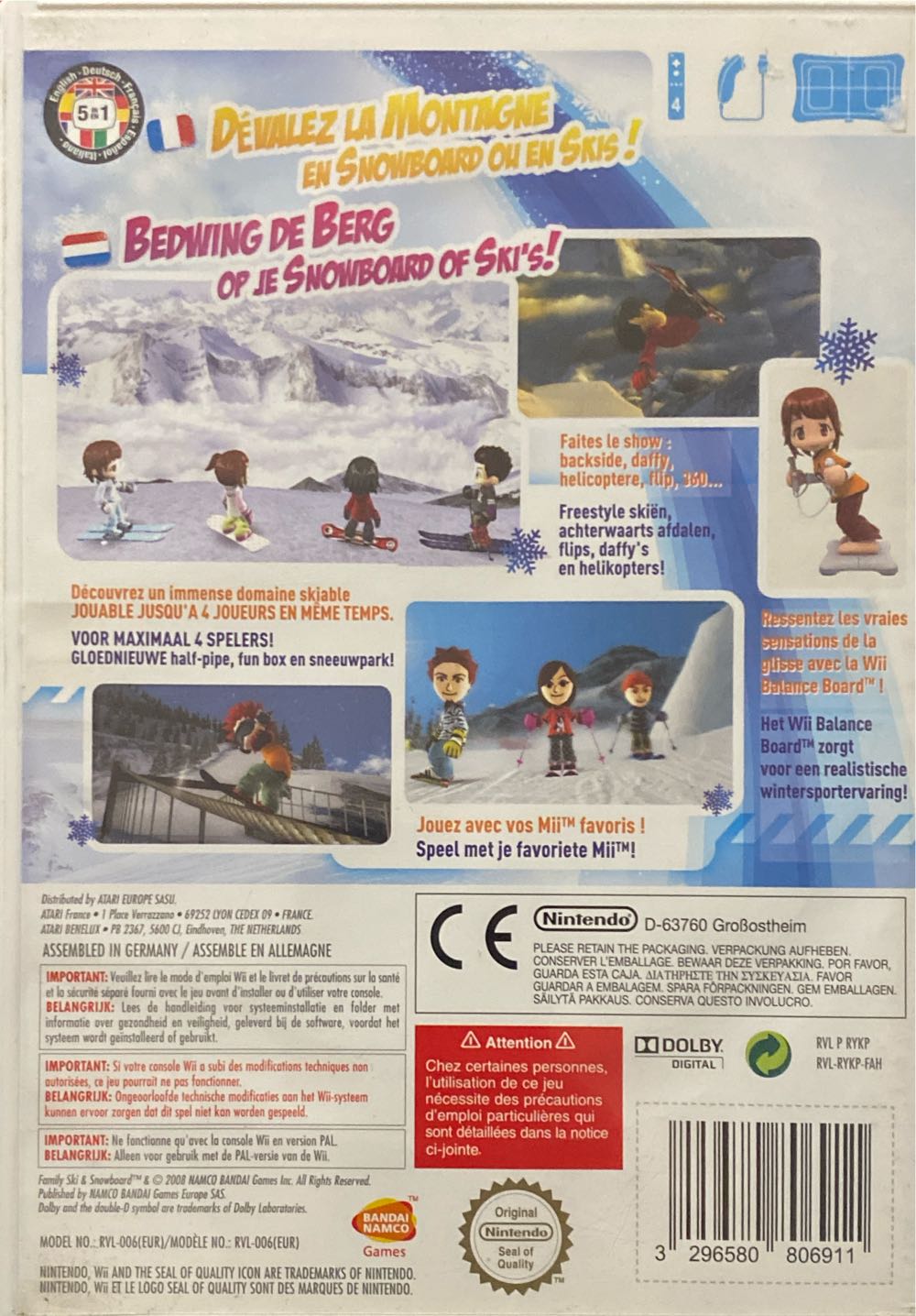Family Ski & Snowboard - Nintendo Wii video game collectible [Barcode 3296580806911] - Main Image 2